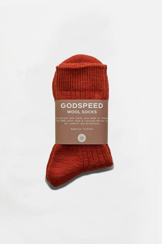 Godspeed Wool Socks - Rust